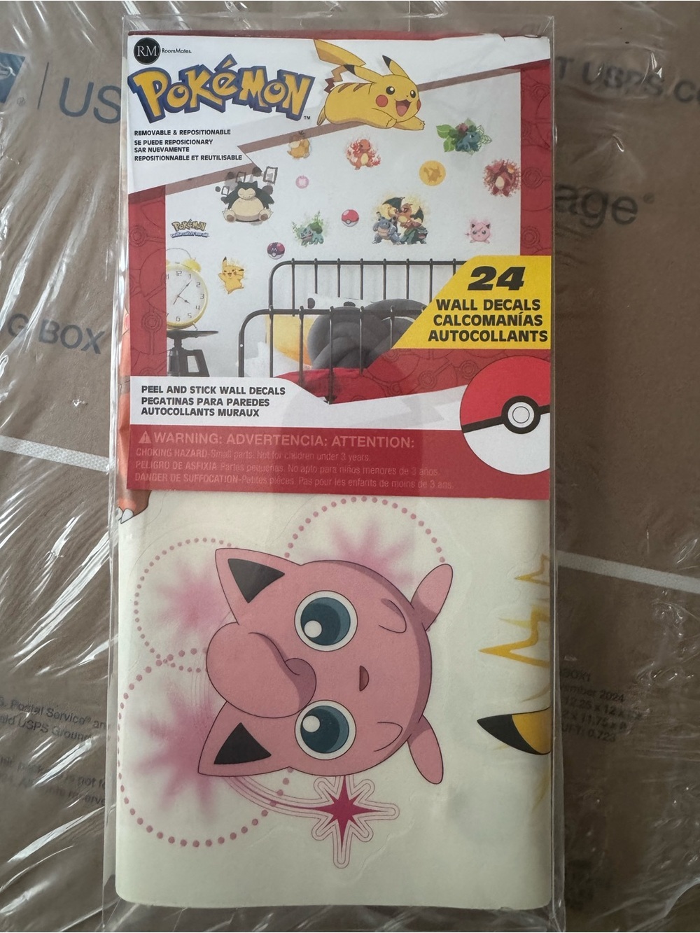 Roommates Pokémon Peel & Stick Decals — Pink, Red, Black, Blue